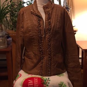 Ana Faux Leather Jacket size large